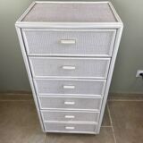 Chiffonnier vintage en osier