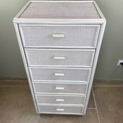 Vintage wicker chest of drawers