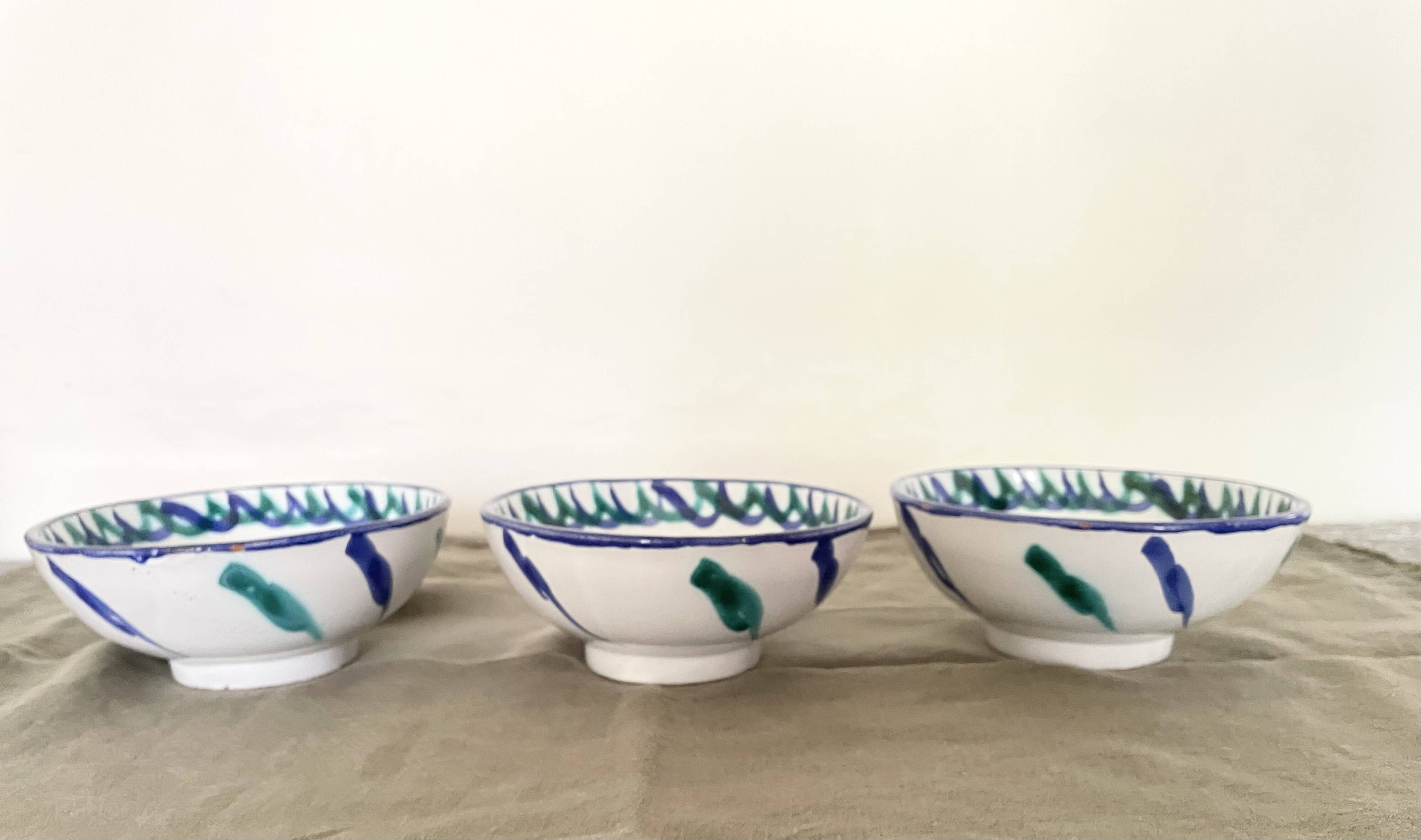 Fajalauza glazed terracotta bowls
