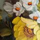 HST painting "Bouquet of flowers in a vase" signed + cadere ec. XX°