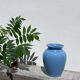 Vase en céramique bleue, 1980