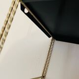 Vintage adjustable “string” shelf in metal and brass, Circa 60's