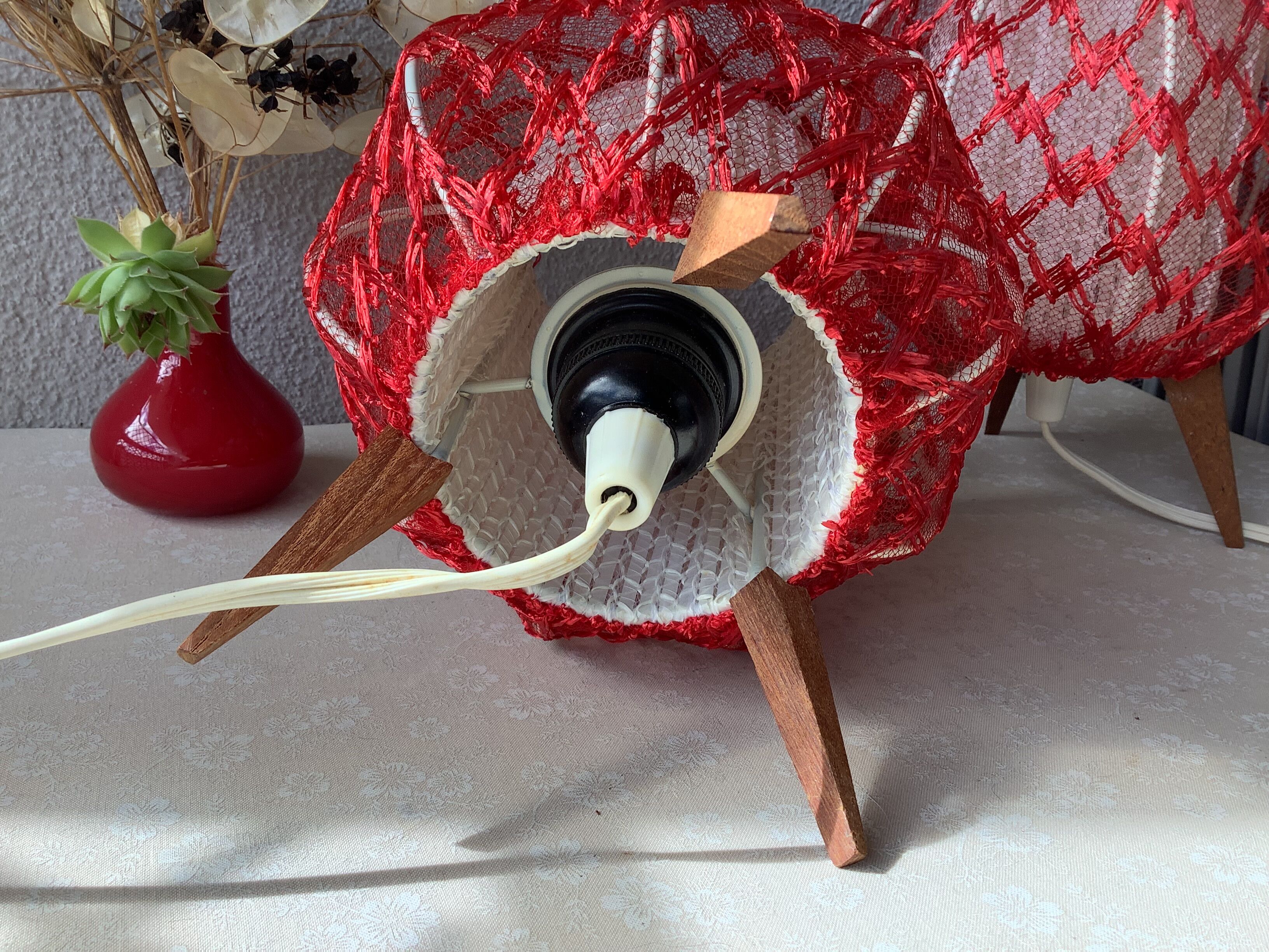 Bedside lamps compass feet fifties - rare