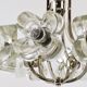Crystal Glass Flower Pendant Light in Kalmar Style by Sische, Germany, 1970s