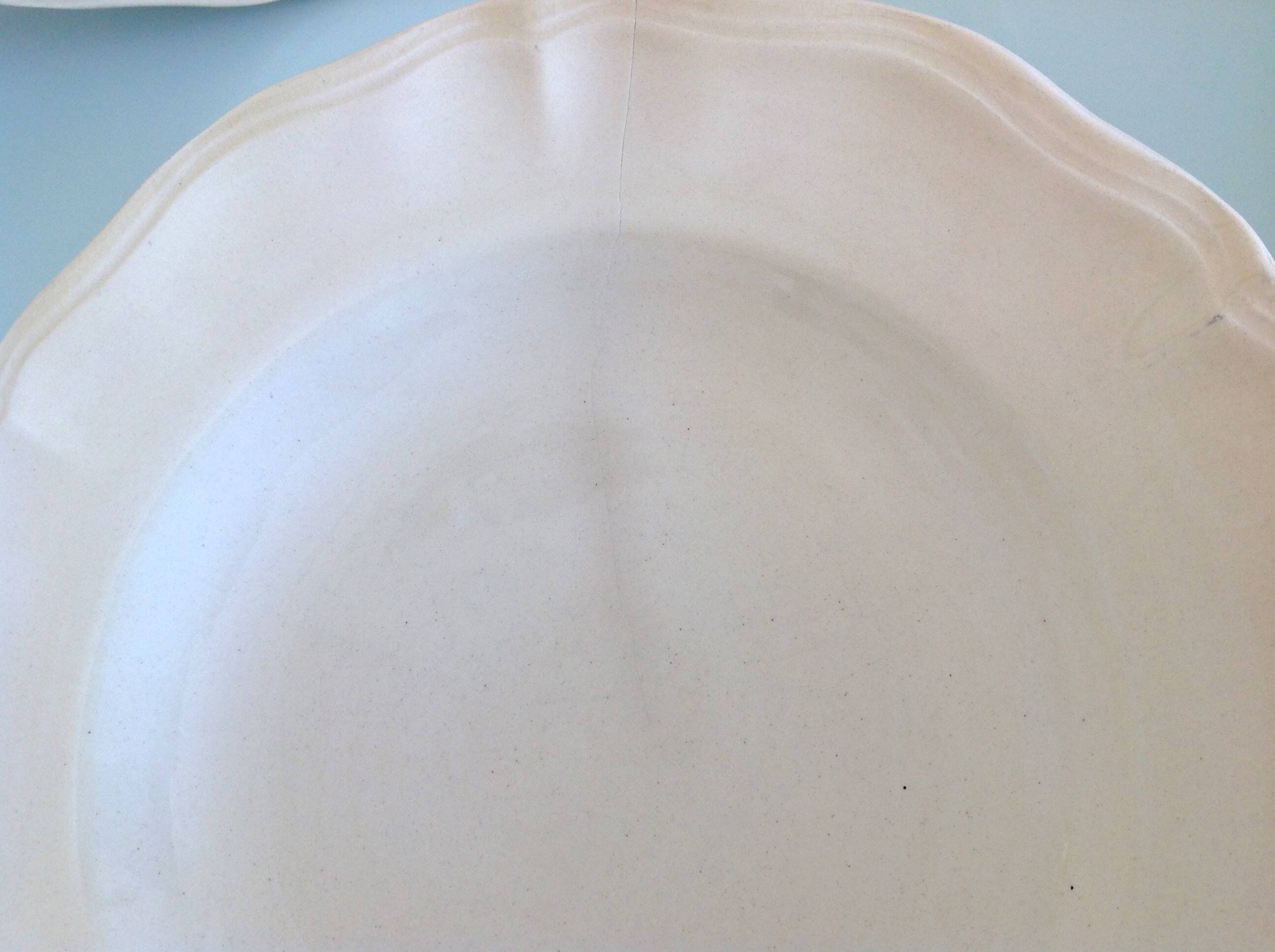 Four soup plates Ivory service/Faienceries de Sarreguemines/vintage 50