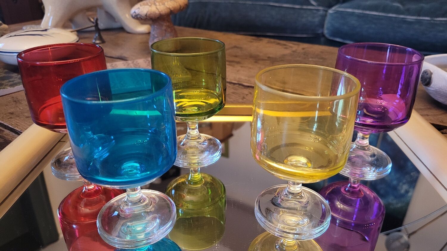 Verres à pied 70's