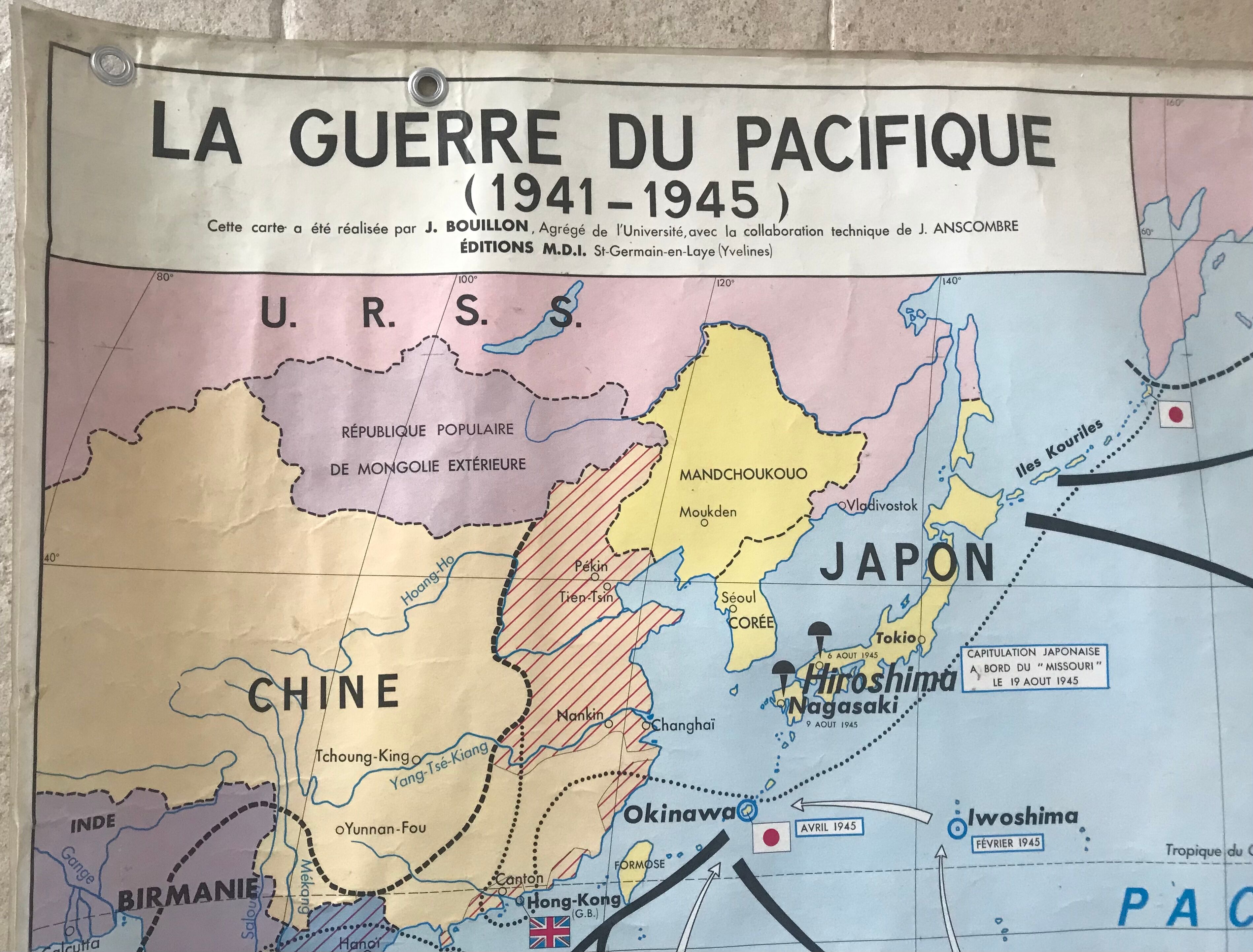 School poster School Map War 1939 1945