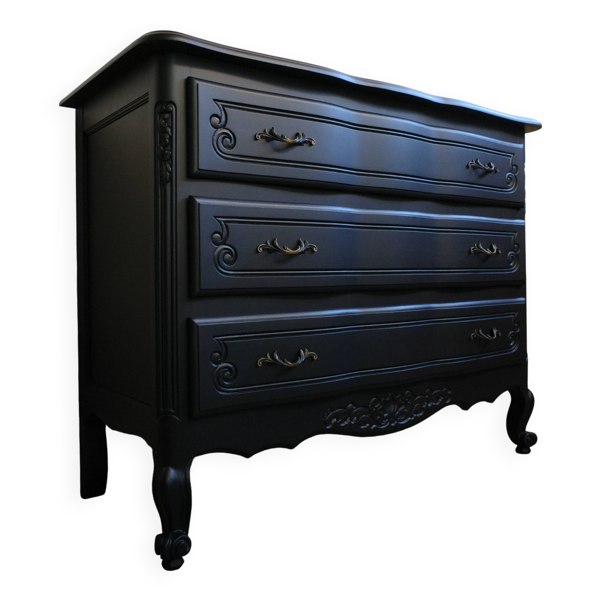 Commode vintage noire