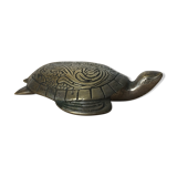 Turtle brass paper press