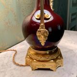 Porcelain lamp signed Charles Ficquenet