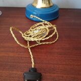 Enamelled metal swan collar lamp