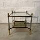 Brass, steel and patinated brass sofa end 1960
