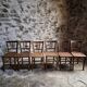 Set of 6 vintage French bistro chairs – Beech, 1950s