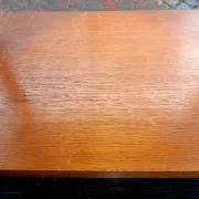Table bureau d'appoint, console pieds compas, design scandinave an 70