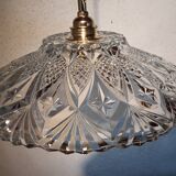 Vintage chiseled glass pendant light