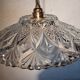 Vintage chiseled glass pendant light