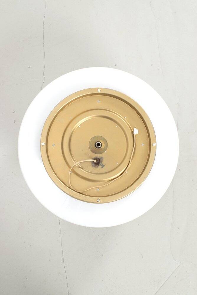 Ceiling Lamp with Brass and Glass