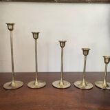 Suite of 5 Danish candle holders 50s