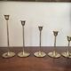 Suite of 5 Danish candle holders 50s