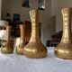 Mid-Century Italian Brutalist Cast Brass Solifleur Vases – Set of 4