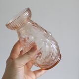 Little hyacinth vase in molded glass, vintage