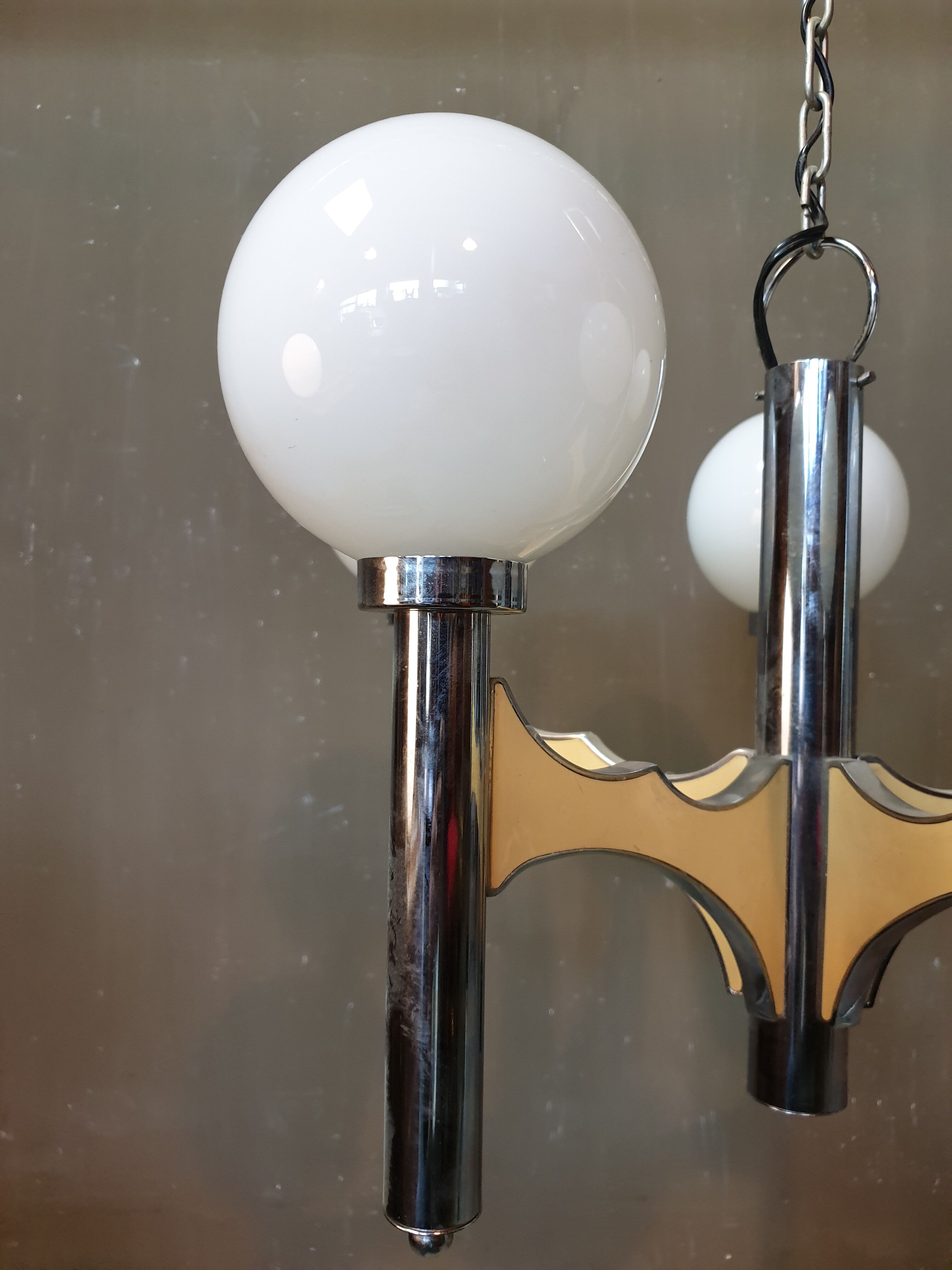 Vintage chrome ceiling lamp