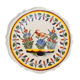 Assiette en faience de Malicorne signé emile tessier decor oiseau