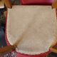 Pair of red vintage bridge armchairs