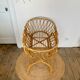 Vintage rattan couffin & its foot