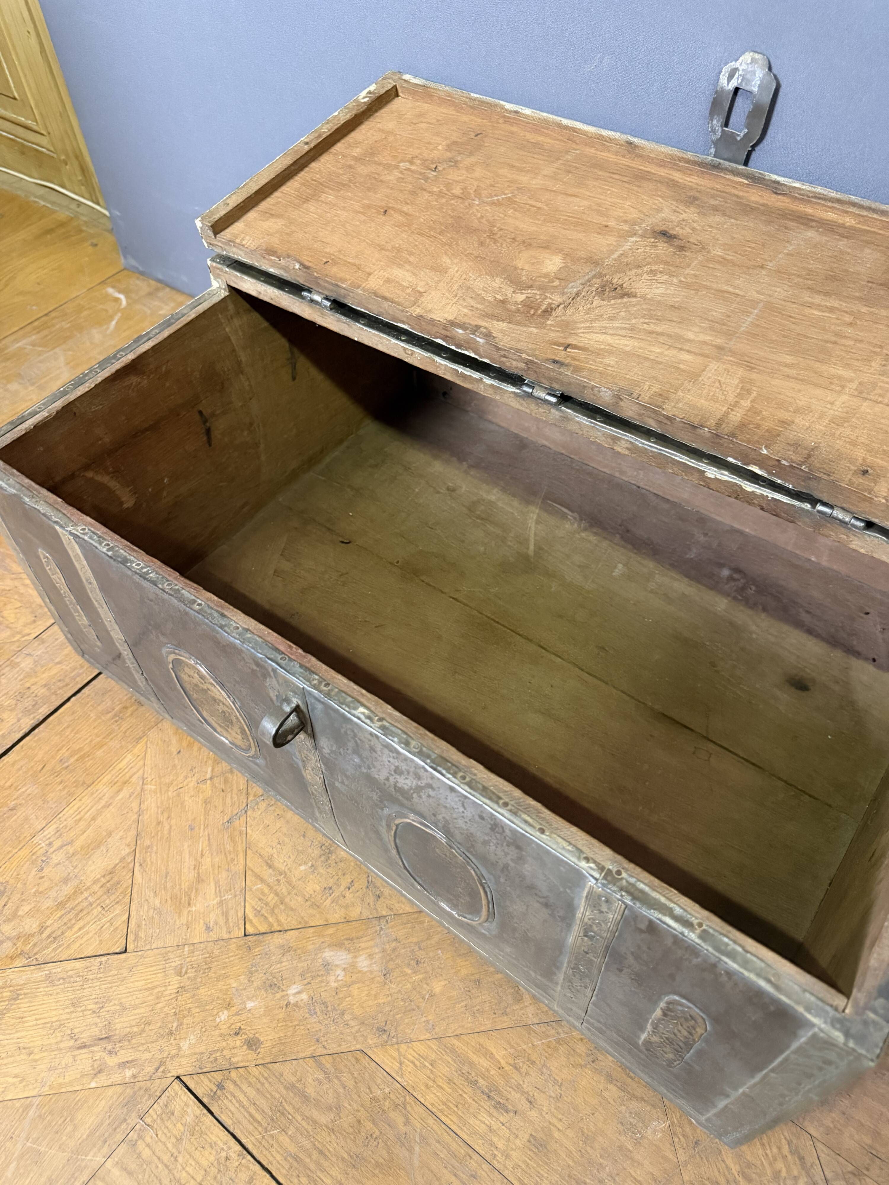 Wood, Metal and Brass Chest