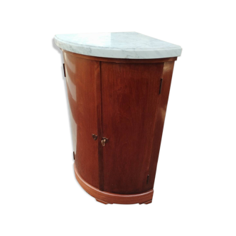 Meuble d'angle ancien style louis xvi plateau marbre
