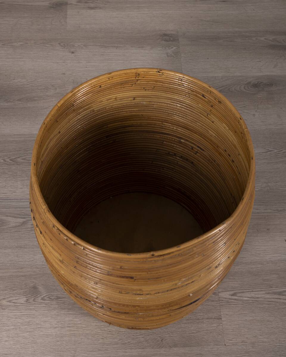 Vintage 1960s Italian design bamboo storage basket