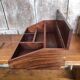 Organisateur De Bureau Bois & Laiton Rangement Style Marine Vintage