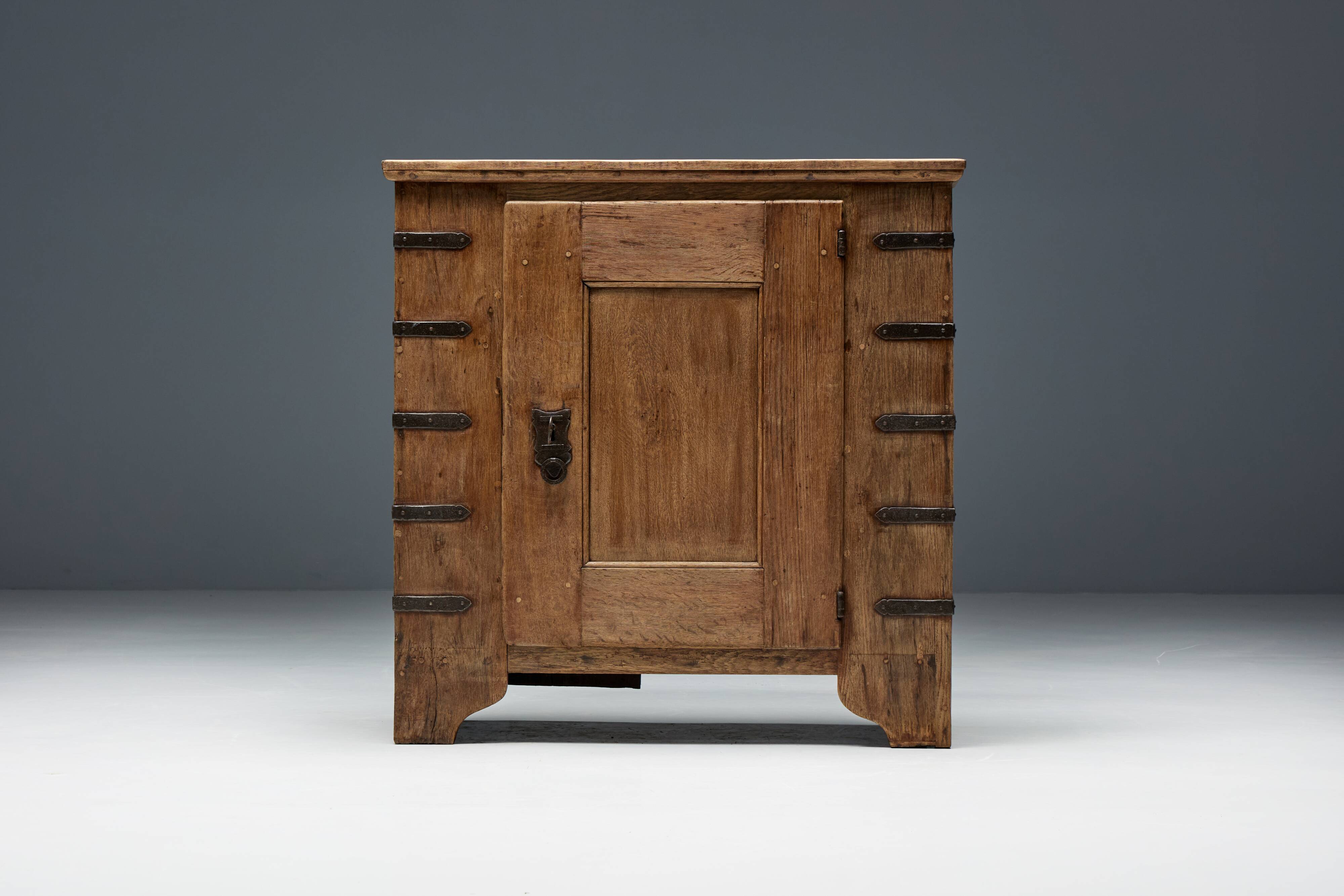 Brutalist Folk Art Cabinet, Spain, 18th Century