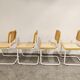 Set of 4 vintage Marcel Breuer Cesca chairs, made in italy, 1970s