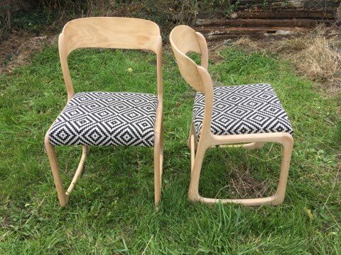 Set of 2 Baumann sled chairs
