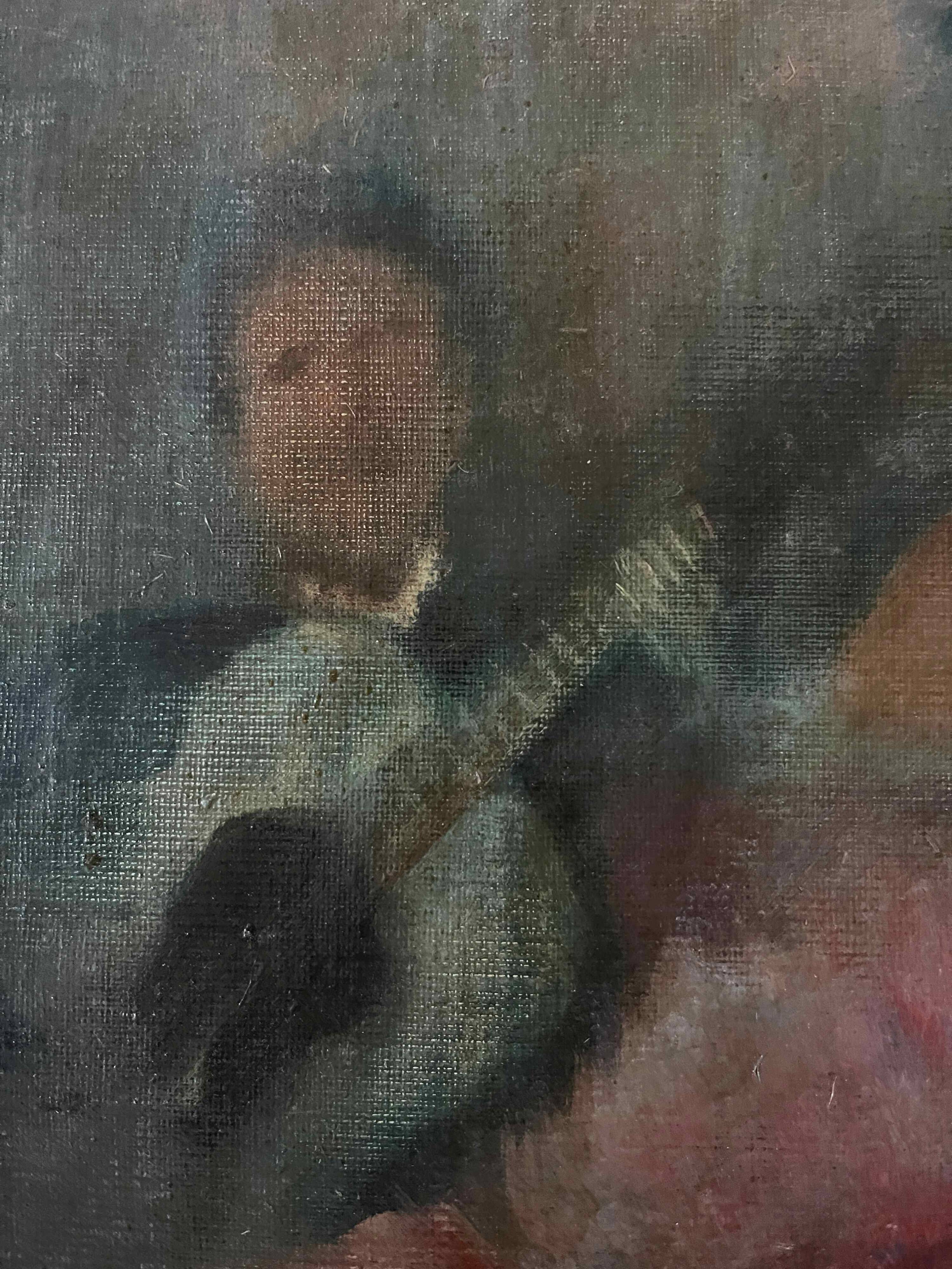 HST/P painting "Flamenco Dancer" signed (to be deciphered)