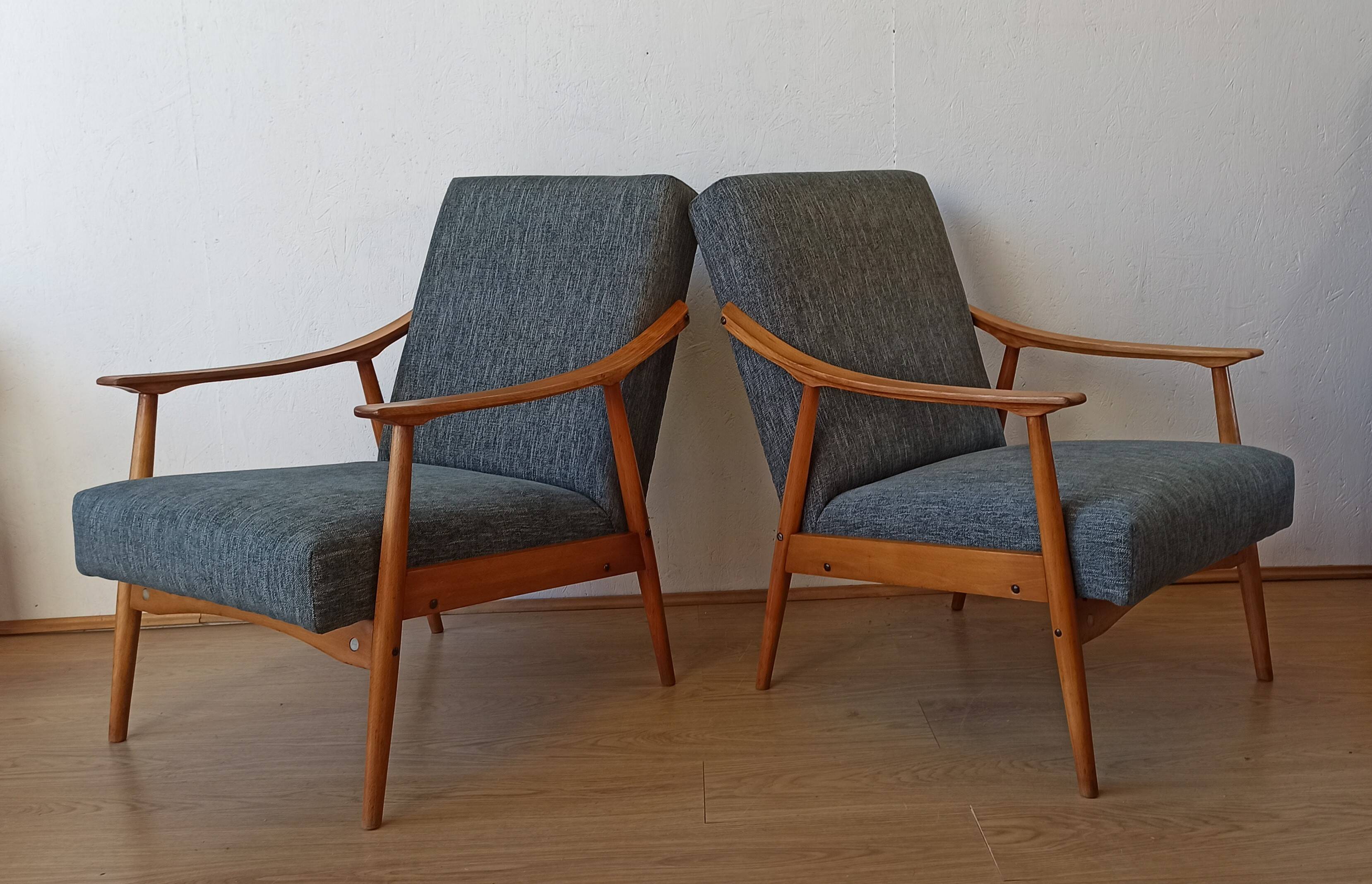 Pair of Mid-Century Armchairs 70s.