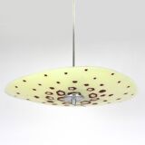 Large Vintage Czechoslovakian Opaline Glass Pendant Lights, 1970s, Set of 2