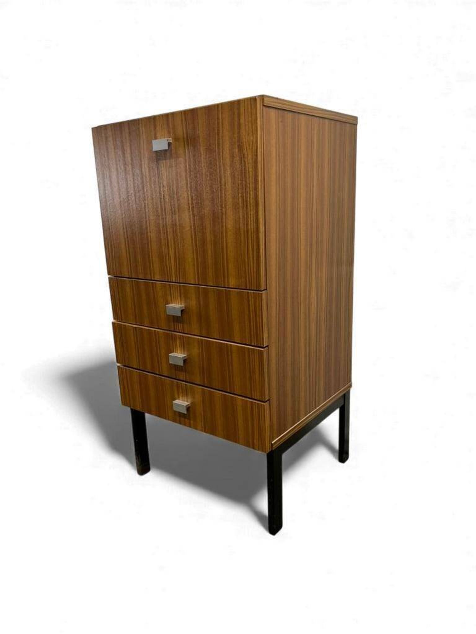 Vintage chest of drawers with drop-leaf front / Meurop furniture