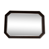 Bevelled English mirror, oak frame, 1930
