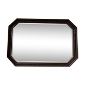Bevelled English mirror, oak frame, 1930
