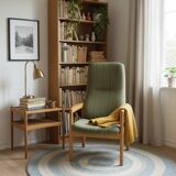 Scandinavian high-back lounge chair