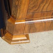 Walnut and walnut burl commode in Louis Philippe style.