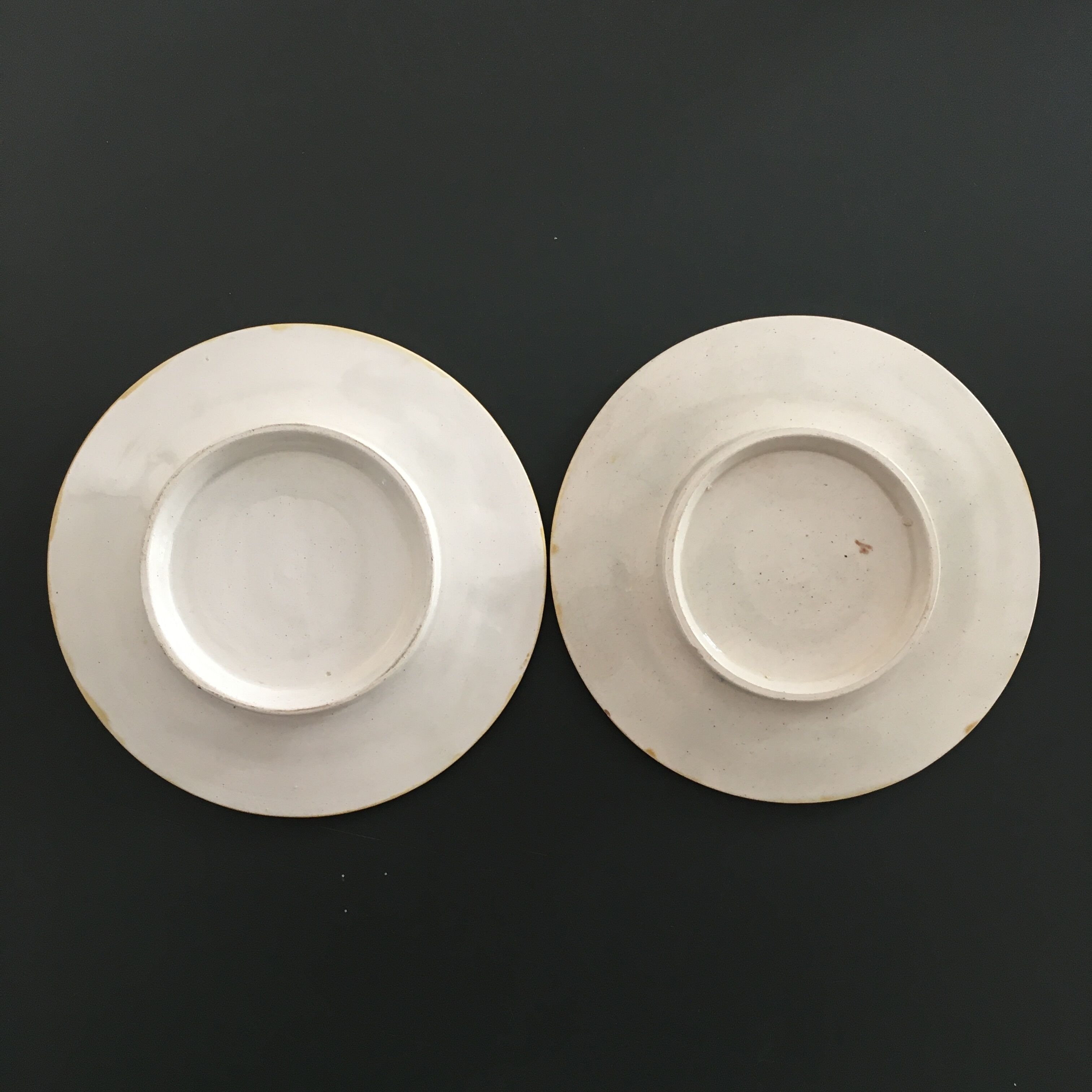 Lot de 2 assiettes décor poires