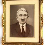 Old photo framed under glass