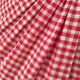 Lampshade in furrowed gingham red fabric and trimmings