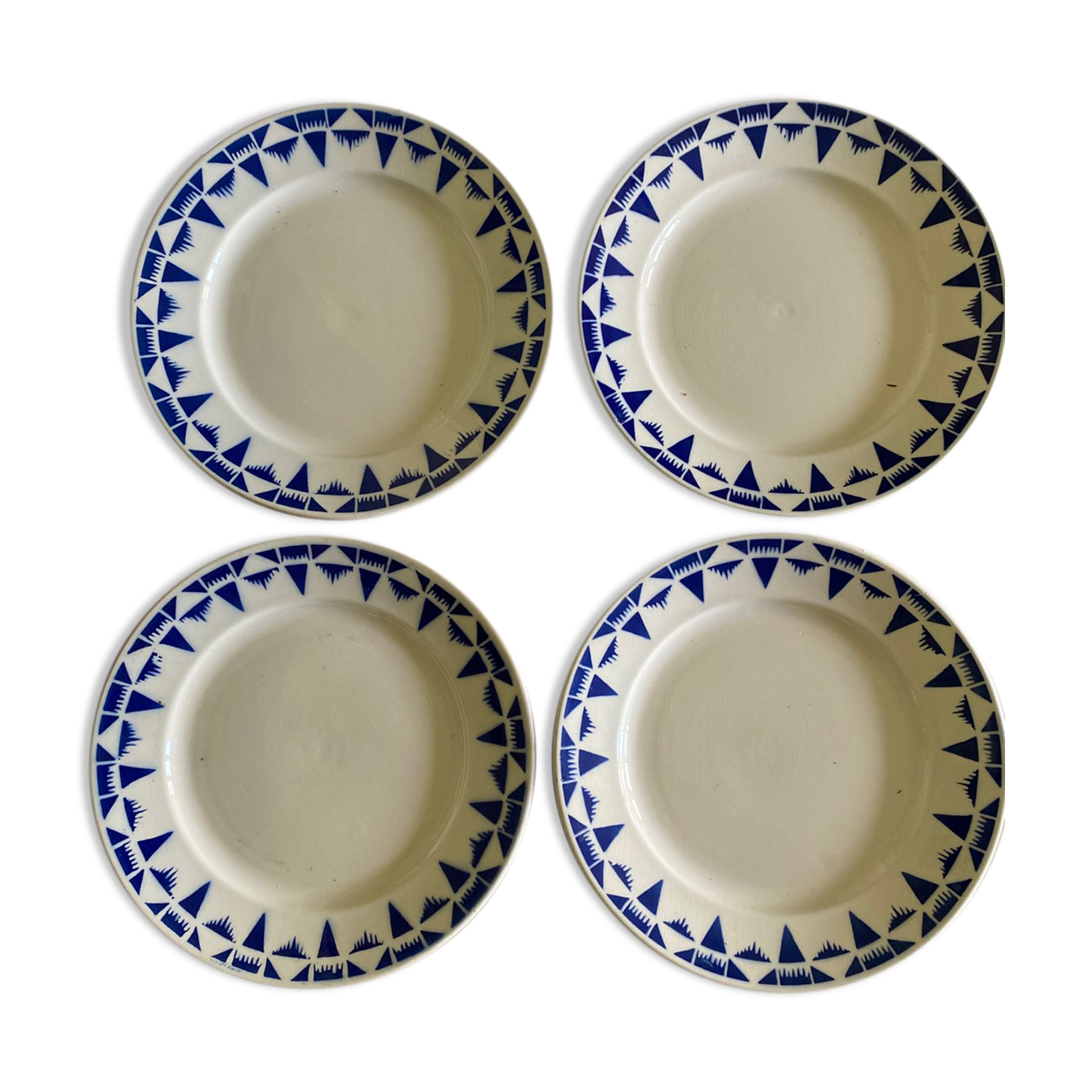 4 flat plates old Gaston Badonviller