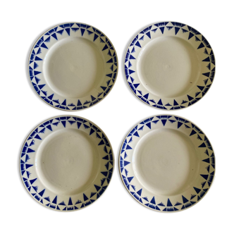 4 flat plates old Gaston Badonviller