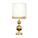 Beautiful brass and leather table lamp